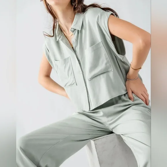 NEW! BOHO CHIC WIDE LEG PANTS AND TOP 2 PIECE SET - Picture 7 of 7